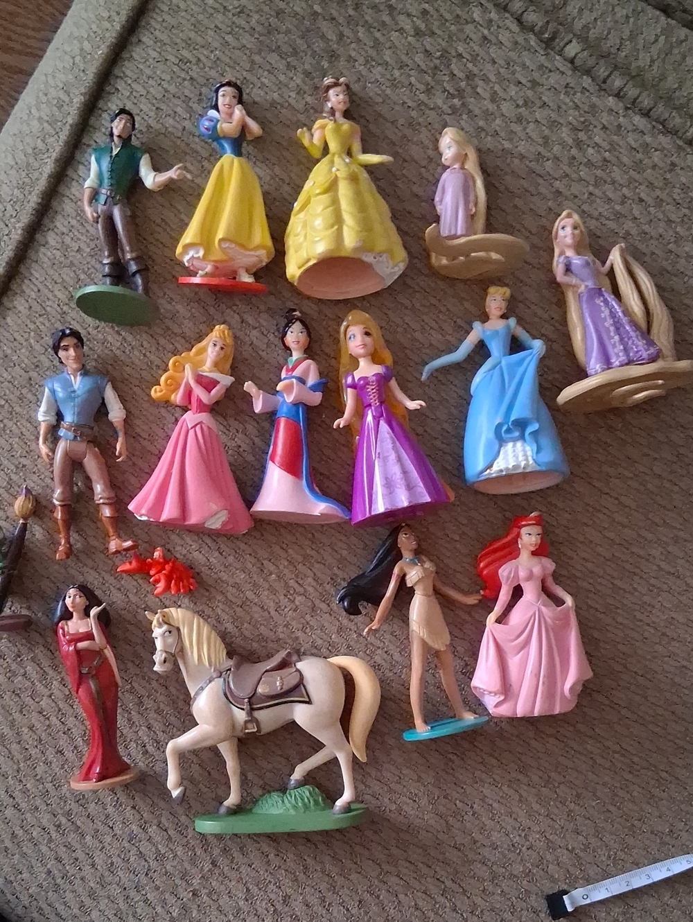 Disney Princess Figure Lot of 16 Cake Toppers Dolls Toys